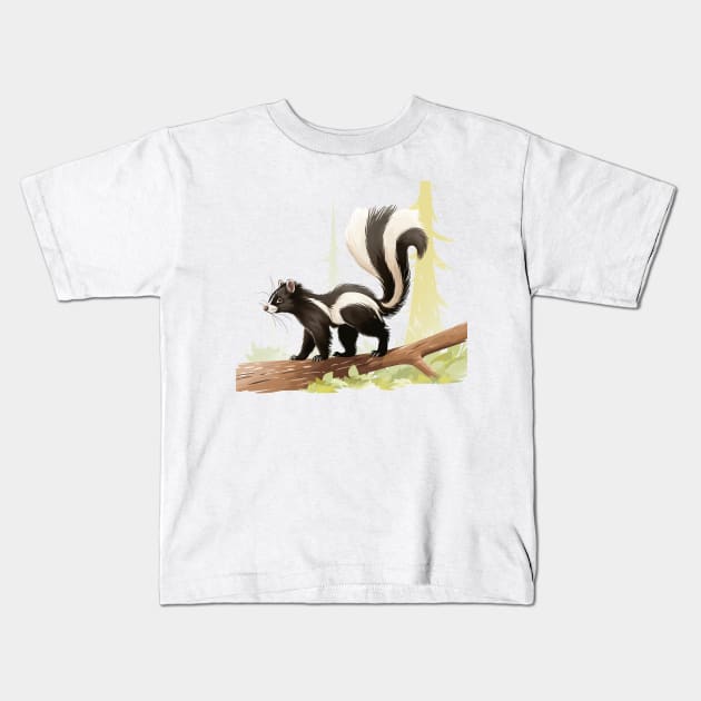 Skunk Kids T-Shirt by zooleisurelife